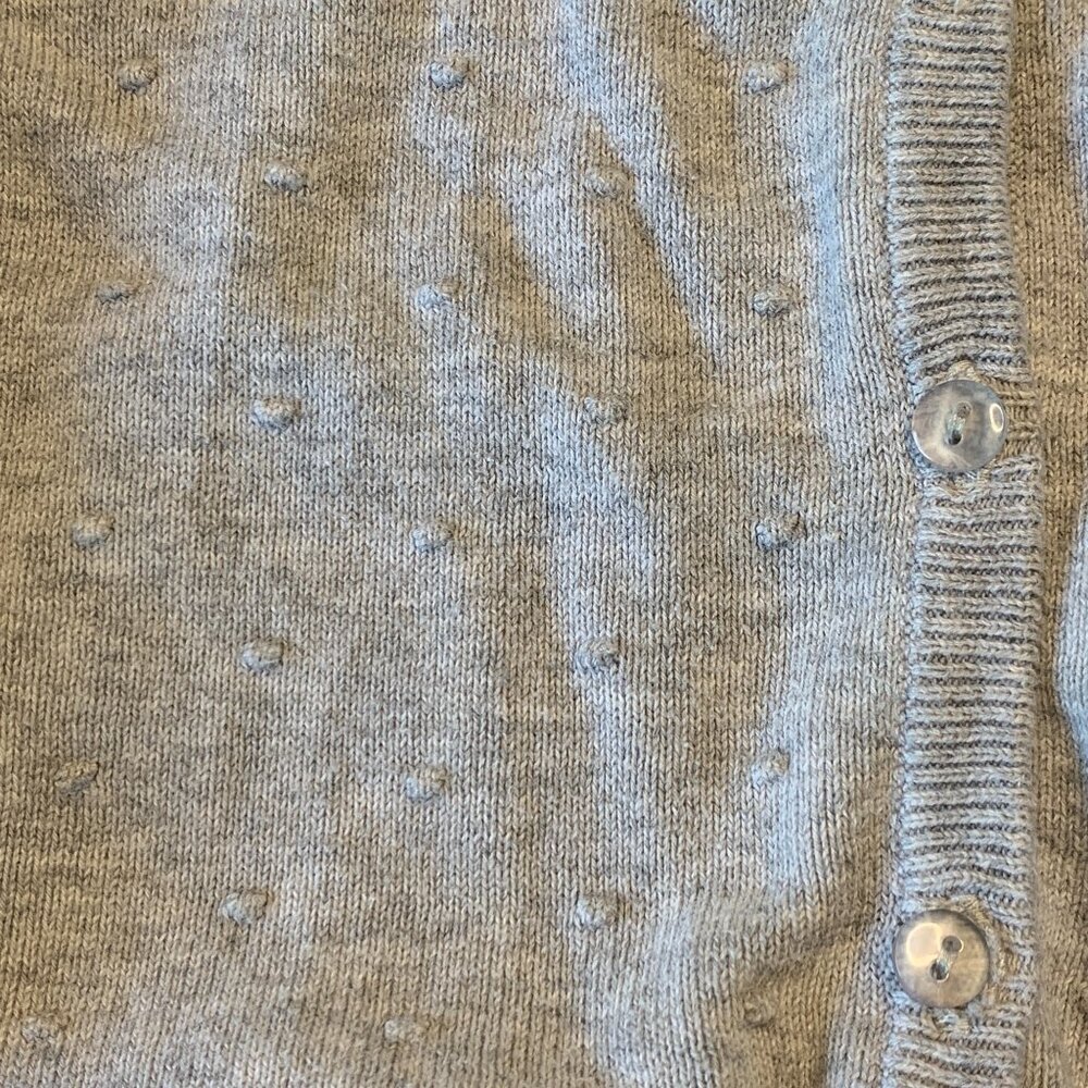 SEED HERITAGE Knobby Cardigan Sweater Girls 4 4T Knots Gray Cotton Australia - Picture 3 of 7